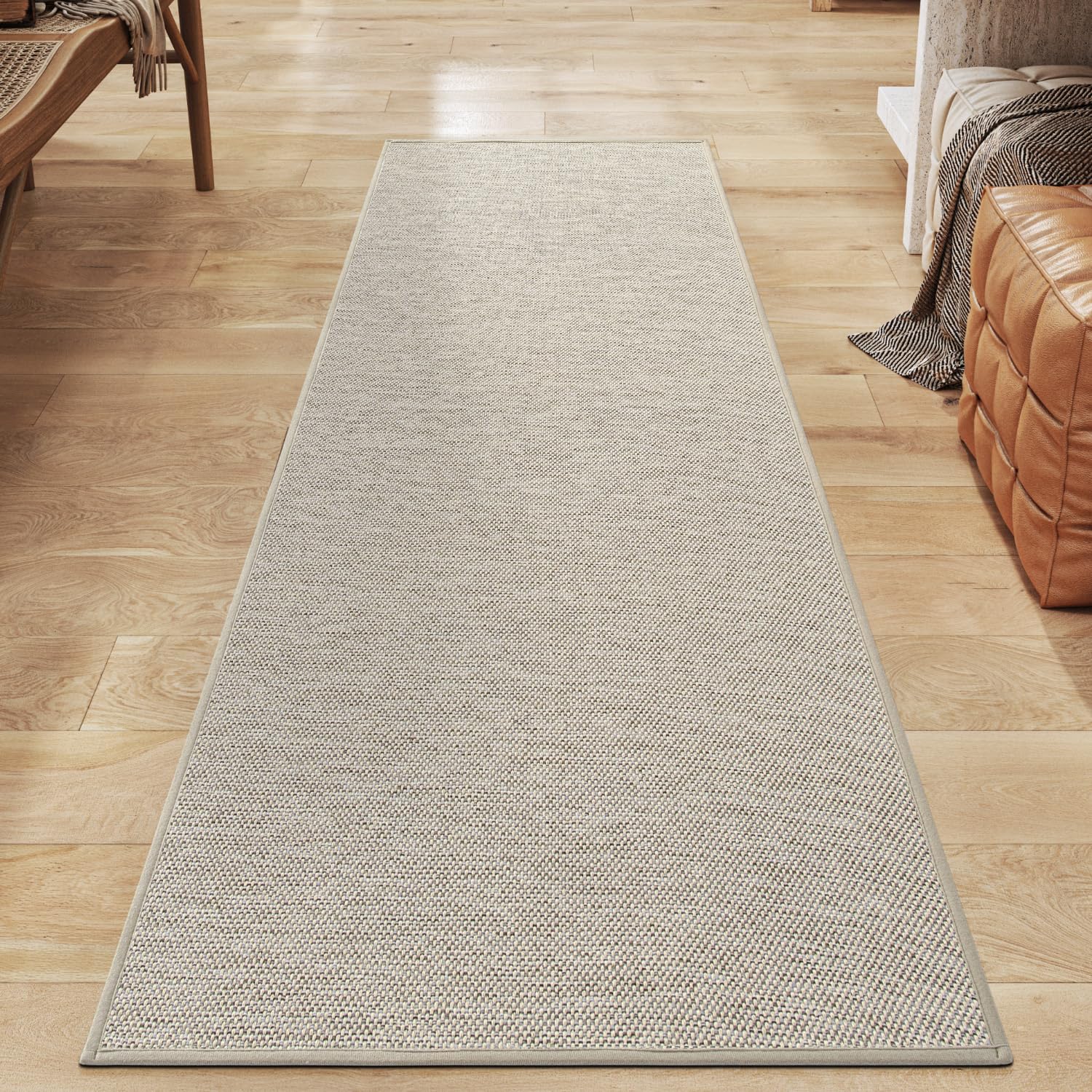 DEXI Non-Slip Hallway Runner Rug 60 x 210 cm, Thin Low-Profile Carpet for Entryway Bedroom, Kitchen, Laundry Room