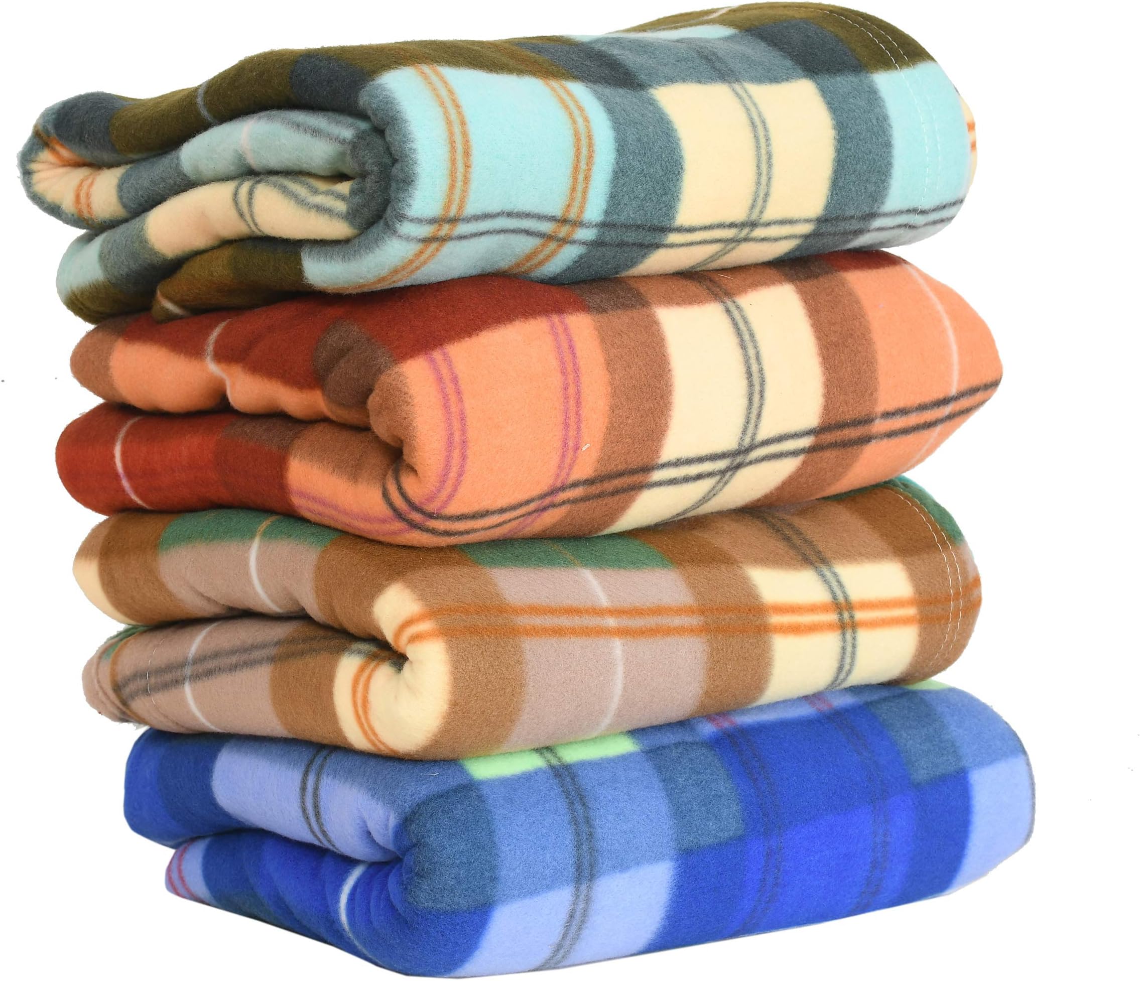 VST Fleece Checked Printed Supersoft Double Bed AC Blankets Dohar for Winter (King Size, Multicolour) -Combo of 4, lightweight, Pack of 4| TC - 110