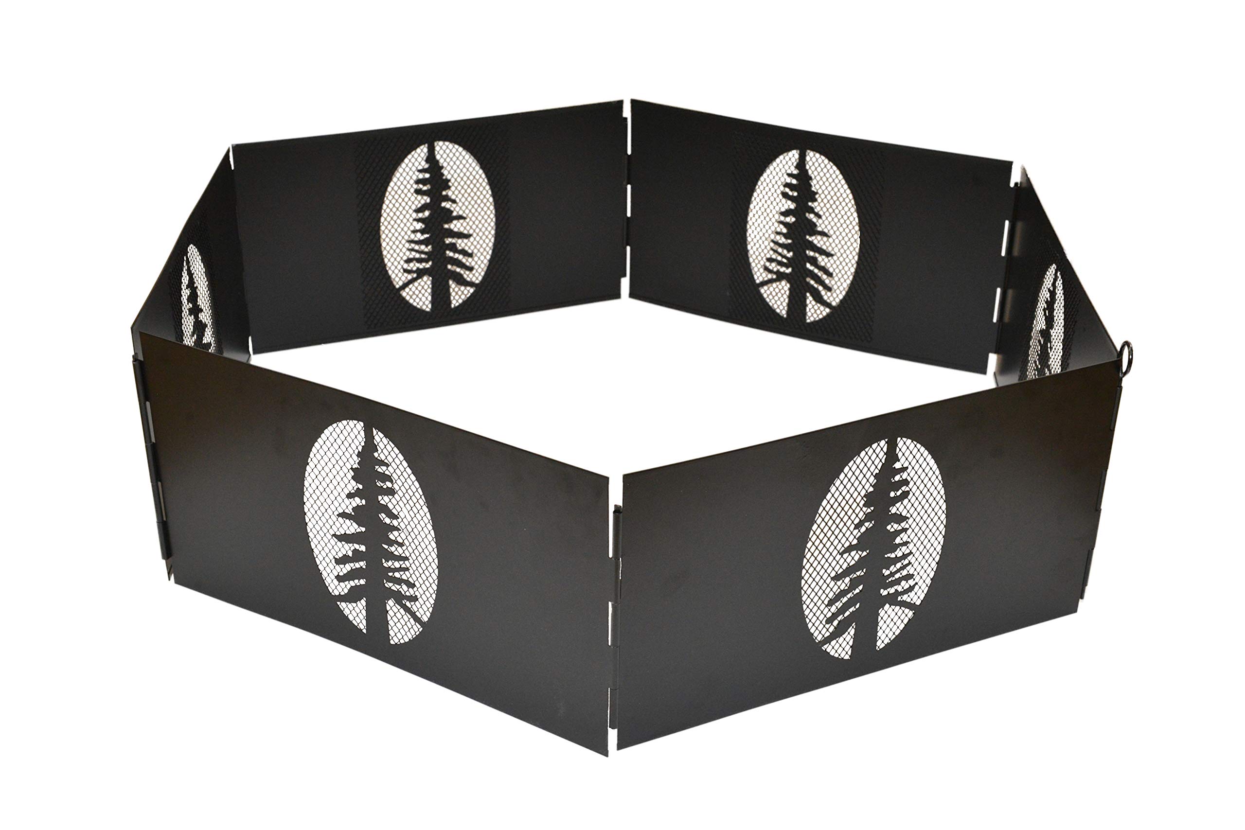 Oregon Trail - Portable/Foldable Campfire Pit Ring - 6 Panels with Carrying Case
