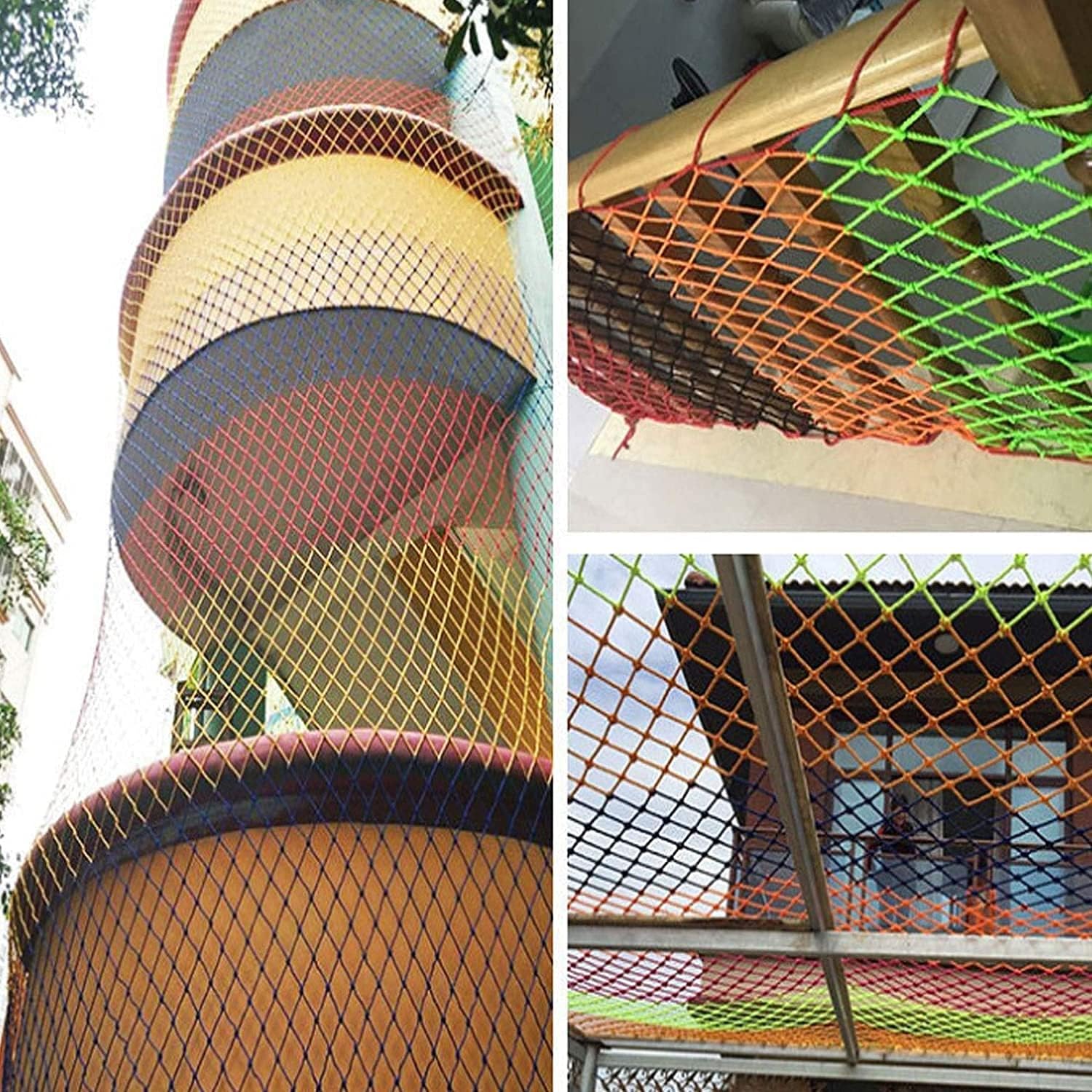 Rope Net Fencing Kids Protective Decoration Net, Stair Safety Net, Kids Climbing Netting Playground Protective Net, Color Decoration Rope Net, Waterproof Rope Mesh Rope Netting