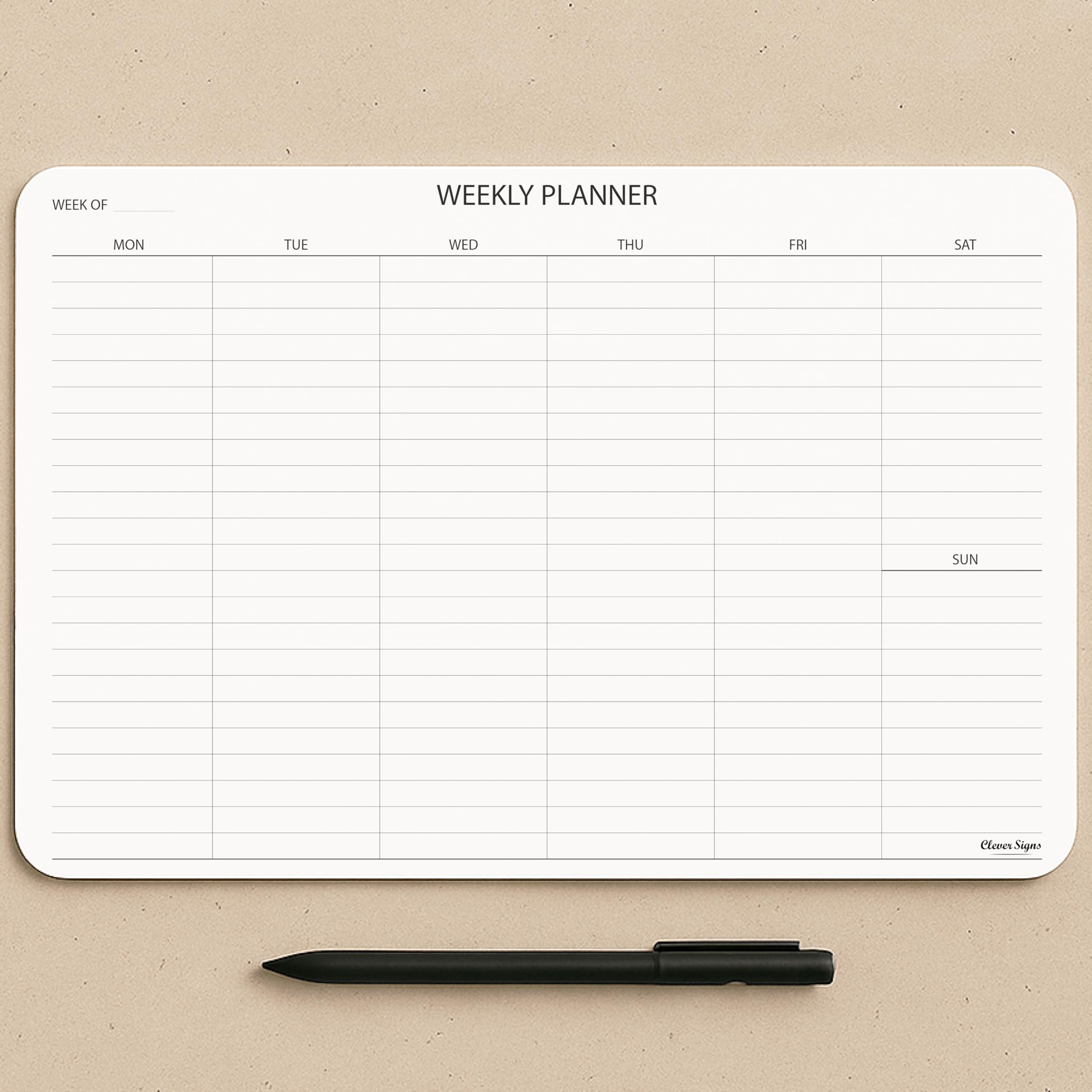 Wochenplaner-Block, wöchentliche To-Do-Listen-Notizblock, abreißbar, undatiert, Terminplaner Wochenplaner-Notizblock, A4-Größe (21,1 x 29,7 cm), dickes Premium-Papier mit Rückenstütze aus Karton