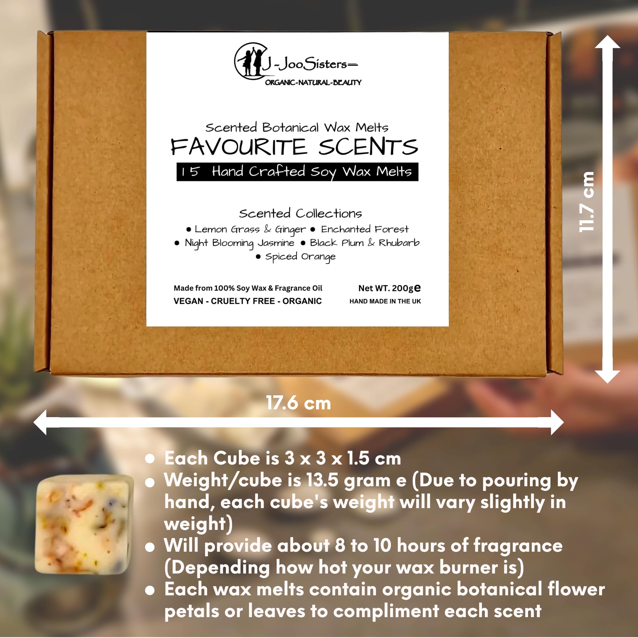 Favourite Scents, Highly Scented Botanical Wax Melts Collections (15 x 13.5g Hand Crafted), Vegan Friendly & Cruelty Free - Image 4