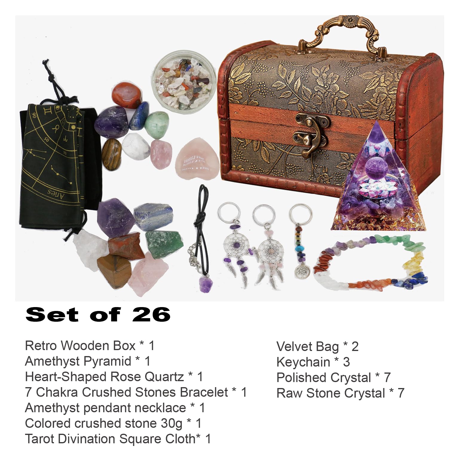 ycyingcheng 26PCS Healing Crystals Set, Crystals And Gemstones Set - Image 3