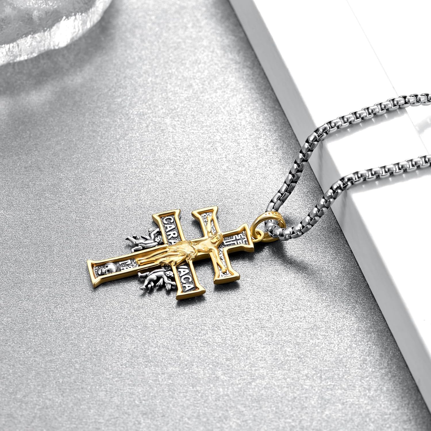 Cruz de Caravaca Sterling Silver Cruz de Caravaca de Plata 925 Crucifix Necklace Catholic Cross Jewelry for Men Women - Image 3