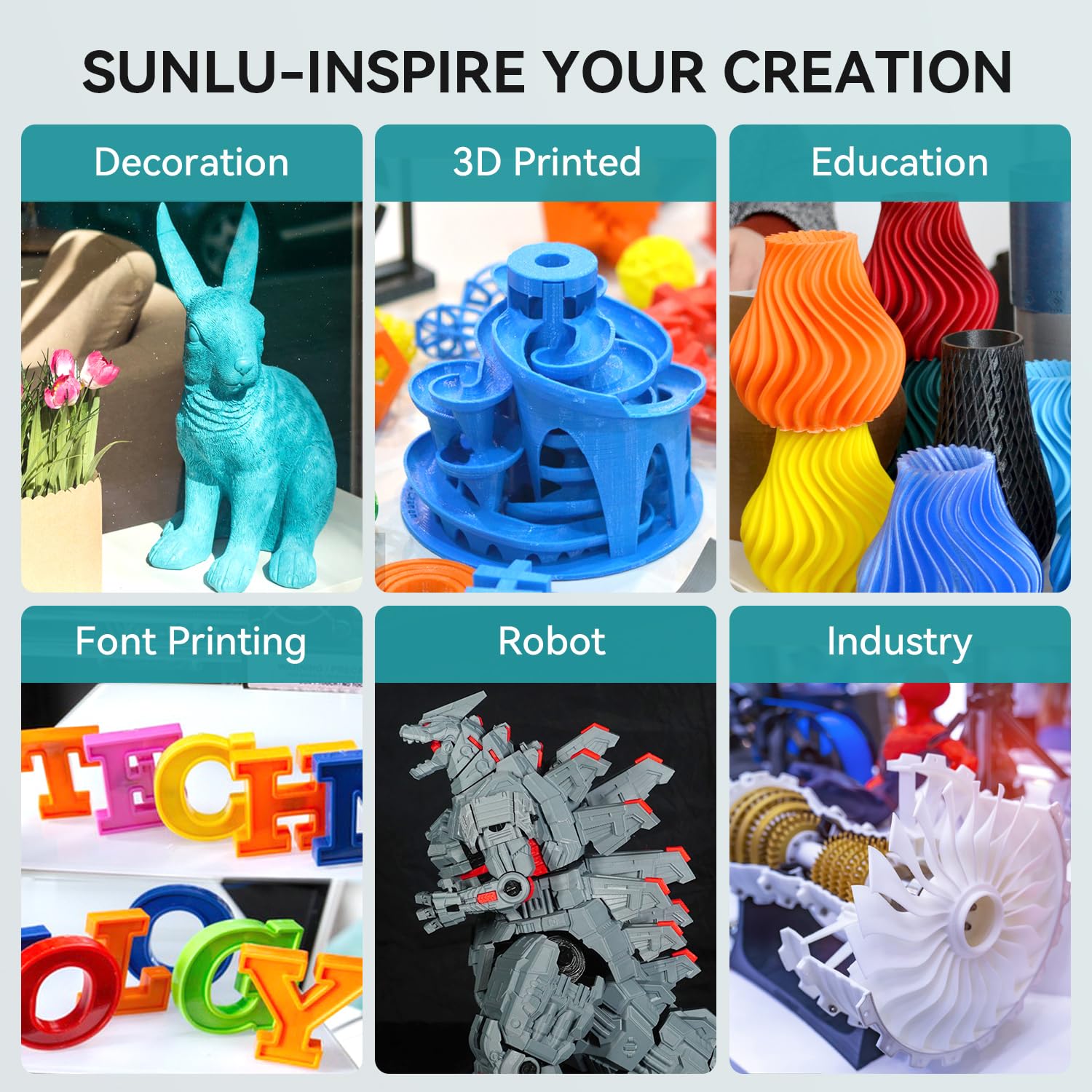 SUNLU Official Elite PETG Filament 1.75mm - 1kg(2.2lbs) Strong PETG 3D Printer Filament，1.75mm Dimensional Accuracy +/- 0.02mm, 320 Meters, PETG Black A-black PETG - Image 7