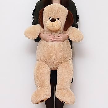Amazon.co.jp: 不二貿易 ぬいぐるみ 犬 100cm ベージュ 36208