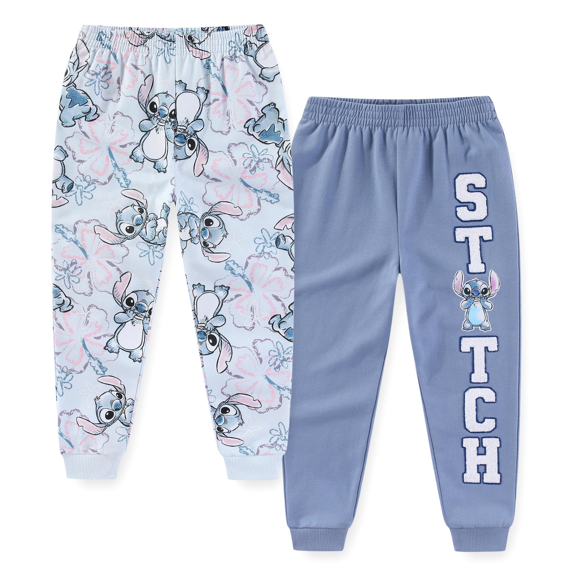 Disney Minnie Mouse Lilo and Stitch Girls 2 Pack Pants for Toddlers and Big Kids