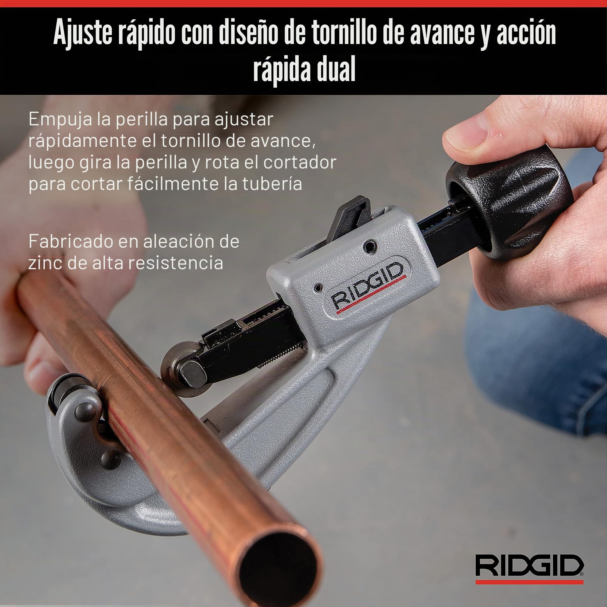 RIDGID 31632 Modelo 151 Cortador de tubos de acción rápida, Cortador de tubos de 6 mm a 48 mm