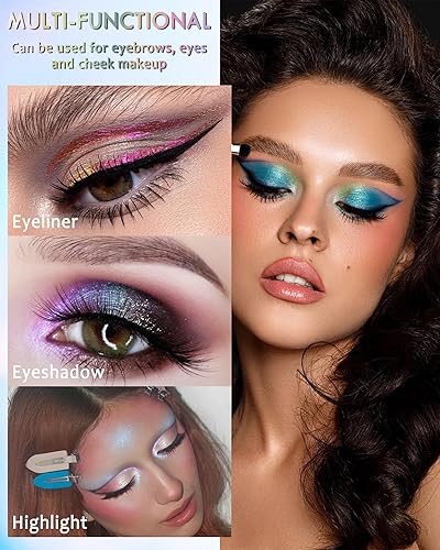 Miniatura 6 de Lápiz delineador de ojos de gel de color camaleón metálico, lápiz delineador de ojos de gel marrón brillante, resistente al agua, delineador de ojos