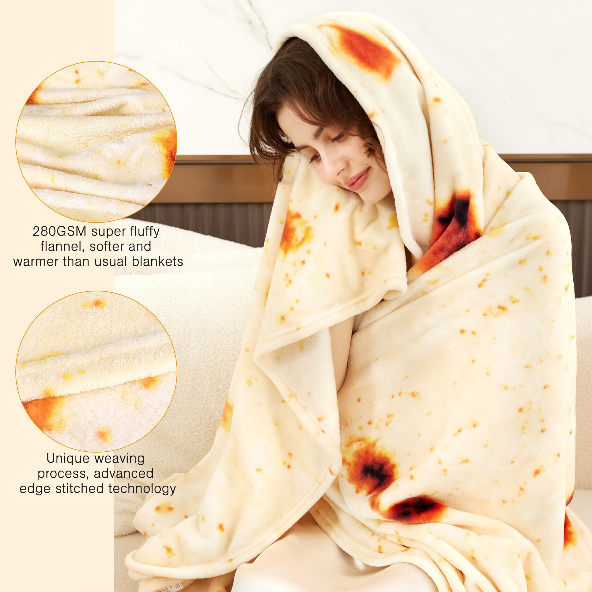 Amazon.co.jp: LetsFunny Burrito Tortilla 人毛布 Burrito Wrap