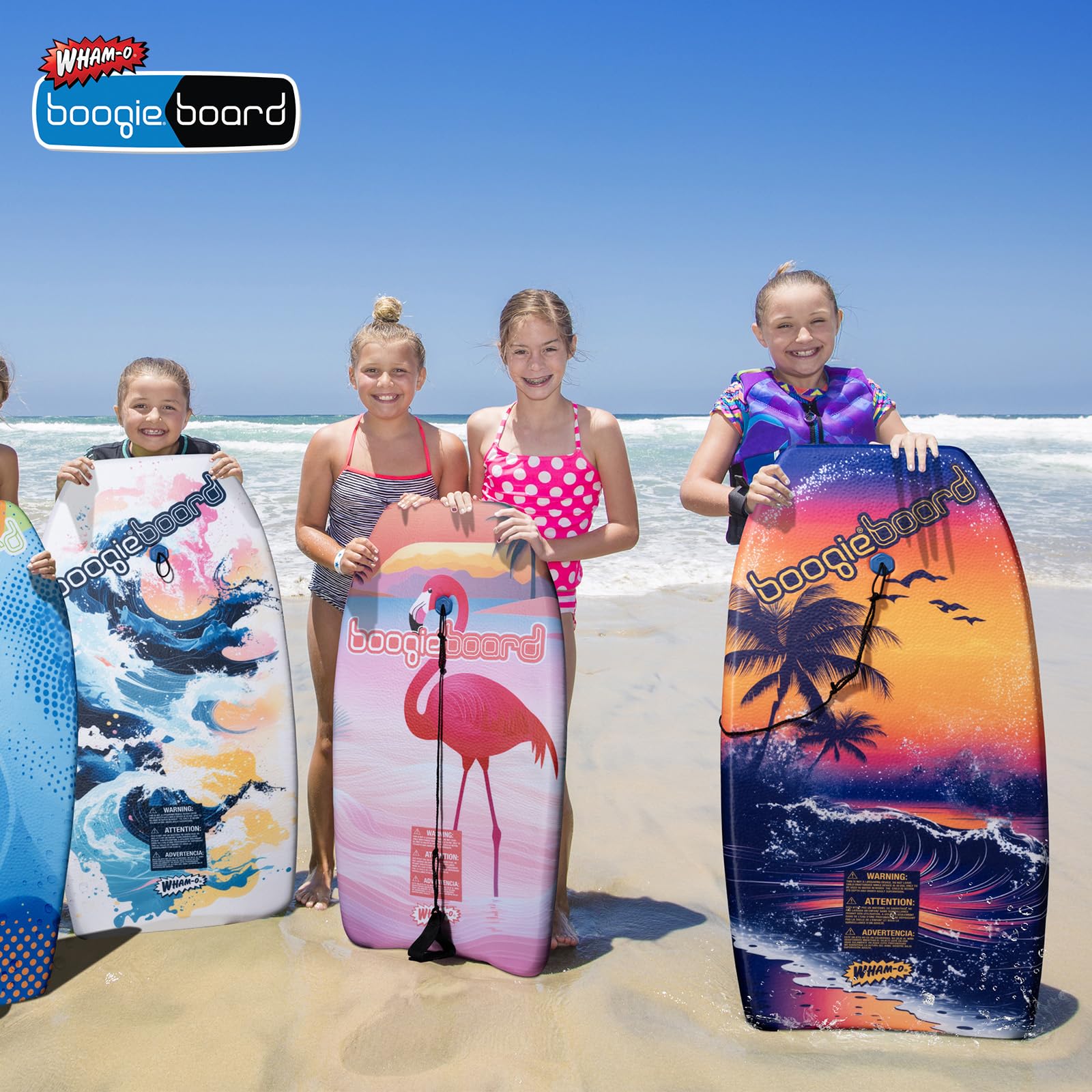 Wham-O Bodyboard Lot de 2 Planches de Natation pour Plage et Piscine - Planche de Surf légère pour Enfant - 94 x 46 x 10 cm - Revêtement Fiberclad Noyau Phuzion - avec Leash pour Un Maintien sûr