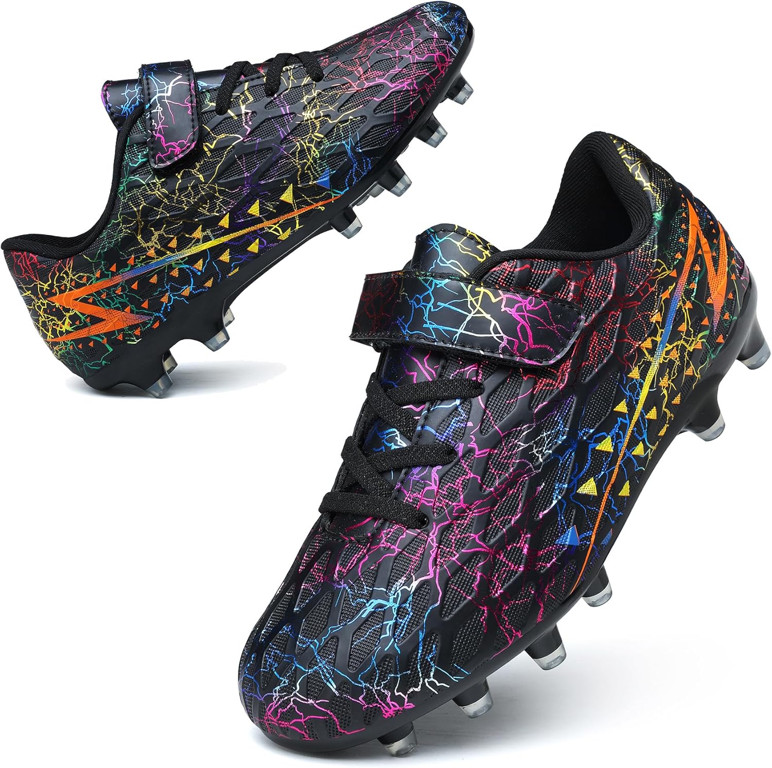 Colorful Grade School Football Cleats Colorful Youth Wide Cleats