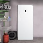 Congélateur vertical Kenmore de 14,0 pi³ - réfrigérateur/congélateur convertible, 4 étagères, prêt pour le garage, stockage de viande, dégivrage automatique pour maison, appartement, sous-sol, dortoir, blanc