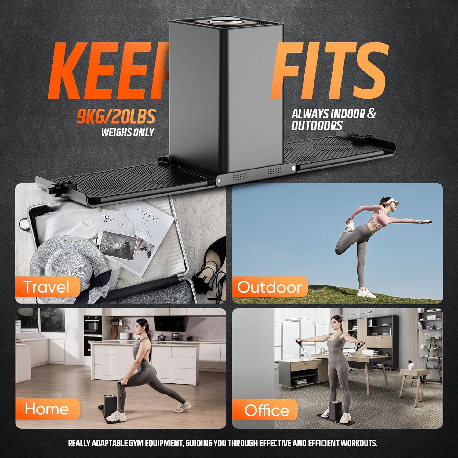 SR3 Smart Home Gym System Workout Cable Machine- Full Body Strength Training | at Home Gym | All in One Gym, 160LBS Resistance,Portable Fitness Equipment for Travel | Portable Home Exercise Equipment