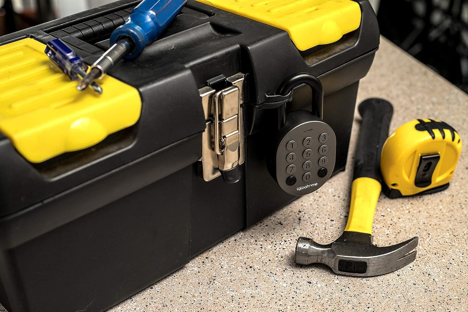 New Deal Igloohome Smart Padlock, Smart Lock w/ Case- IOS/Android App Remotely Generates Bluetooth-Keys/Pin Codes for single Use, Recurring, Specific Dates, Lock Needs No Internet - for Storage, Bikes, Lockers