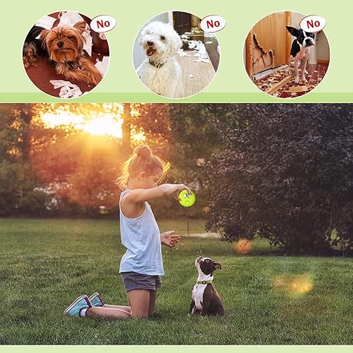 Miniatura 5 de Juguetes chirriantes para perros, juguetes chirriantes de goma suave para perros, juguetes chirriantes para masticar la dentición, pelotas para