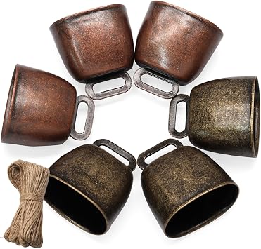 6PCS Grazing Cattle Bells Copper Cow Bells