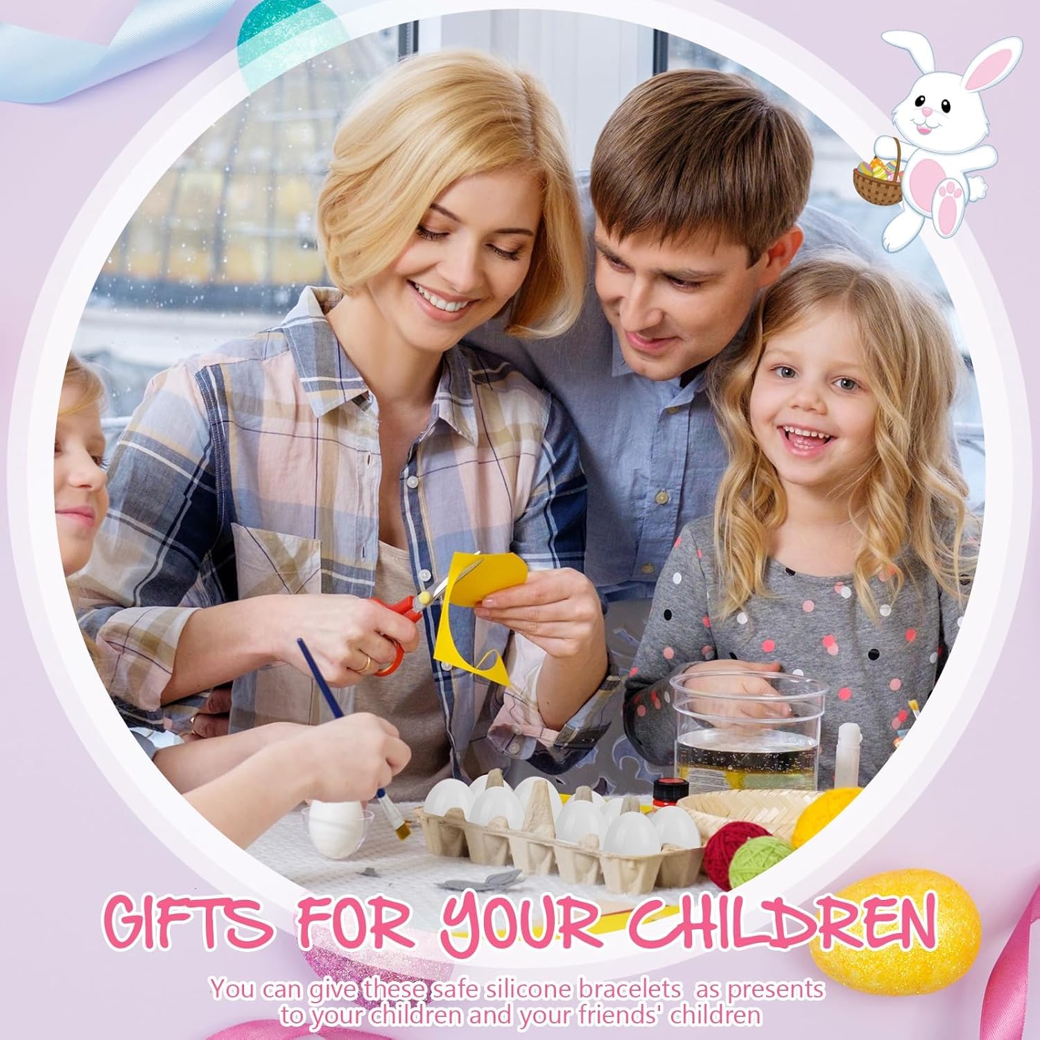 24 Pcs Easter Eggs Plastic Fillable Easter Eggs Bulk Empty Blank for Easter Basket Stuffers Fillers Easter Theme Party Favor Easter Hunt Stuffers Classroom Prize (White)