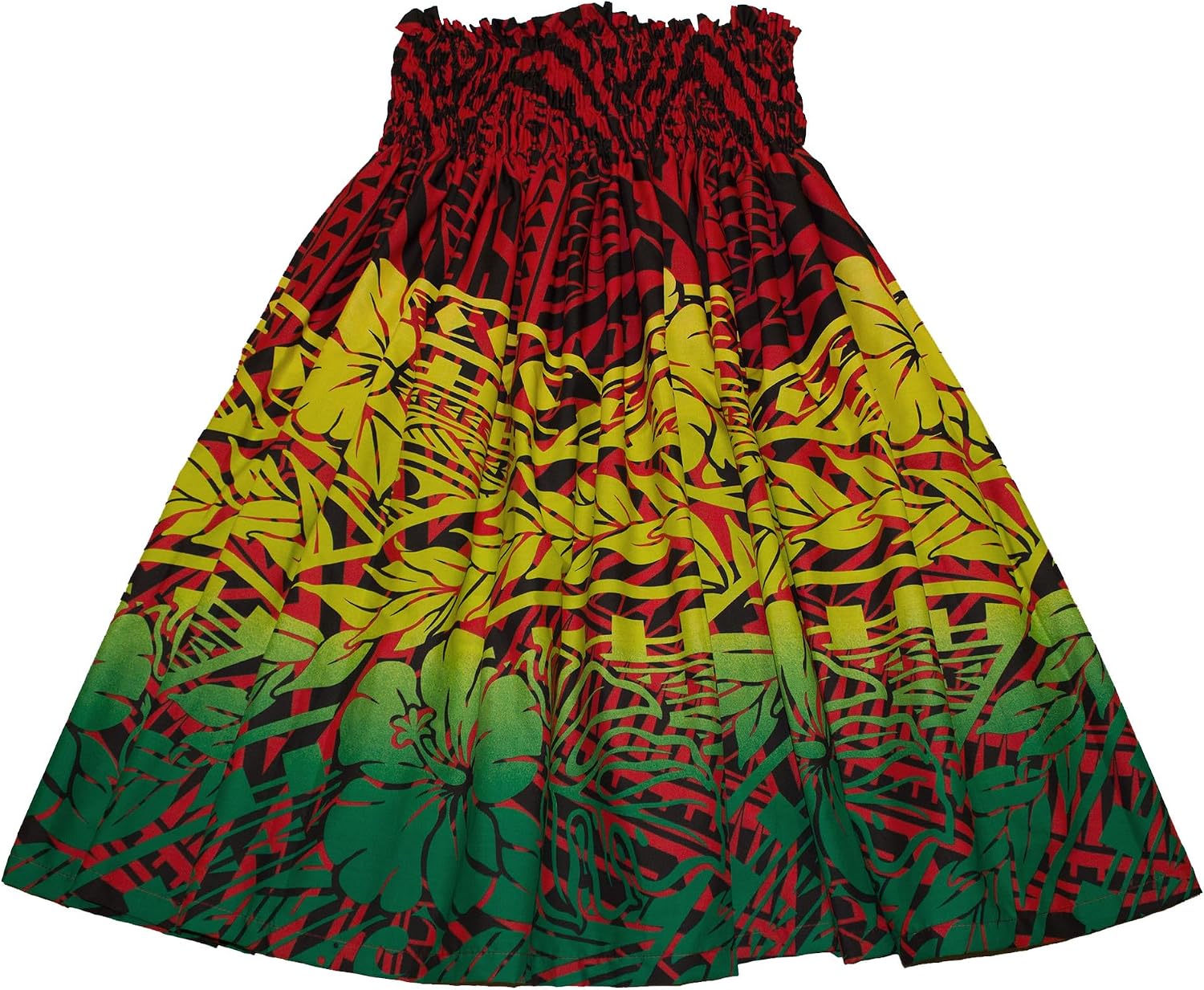 Rainview Creations Hawaiian Pa'u Hula Skirt for Women Size Hawaii Hula Dancer Colorful Flower Skirts for Adult