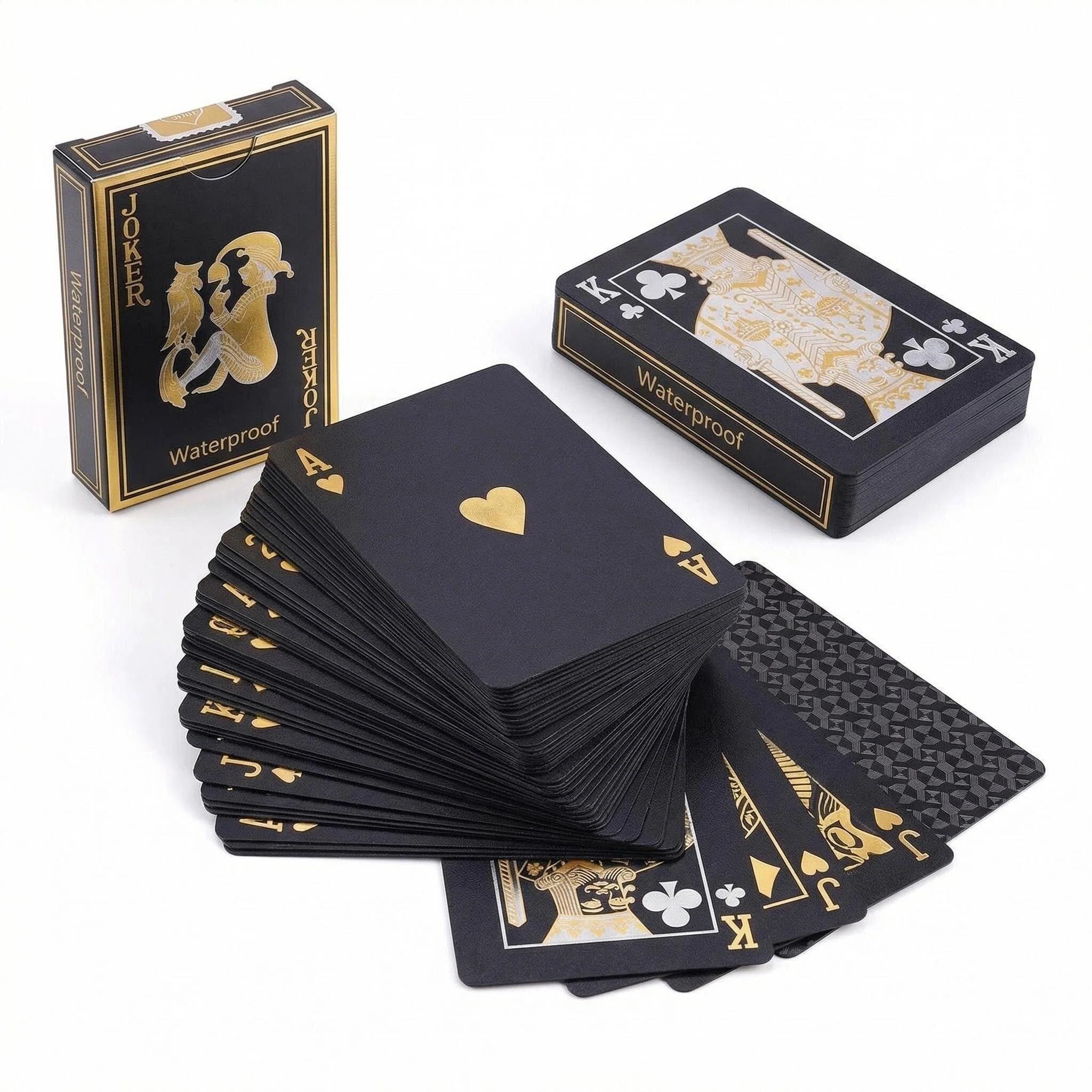 Playing Cards, SiumPklay Plastic Playing Cards, Waterproof Playing Cards - Premium Deck of Cards & Poker Cards for Adults, Gift, Party, Casino Game Smooth Easy to Shuffle Washable Durable 54 Card Set.