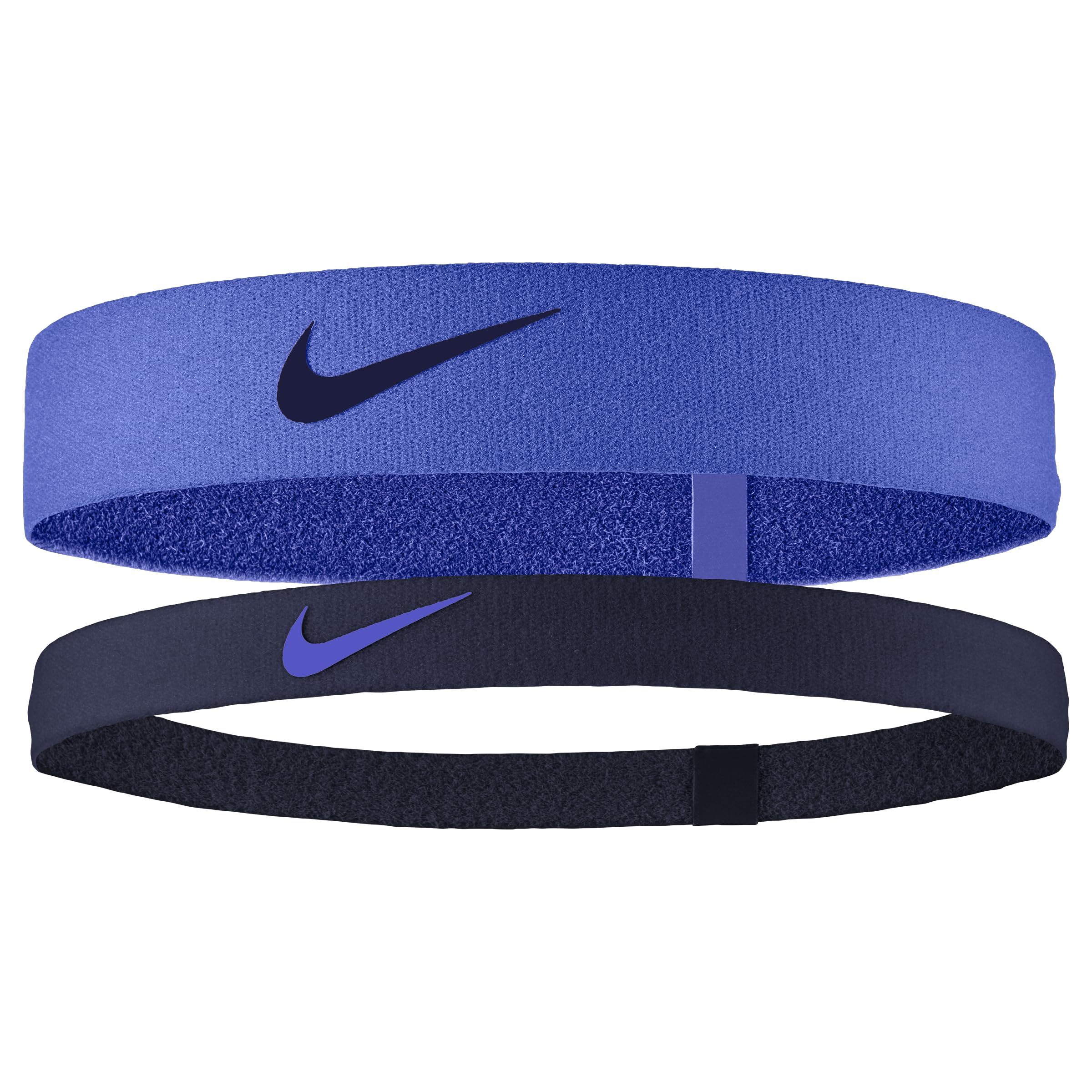 Nike Men's Flex Headband 2-Pack Headbands Running Fitness Training Sports Hairband Set, Sapphire/Midnight Navy/Midnight Navy, One Size