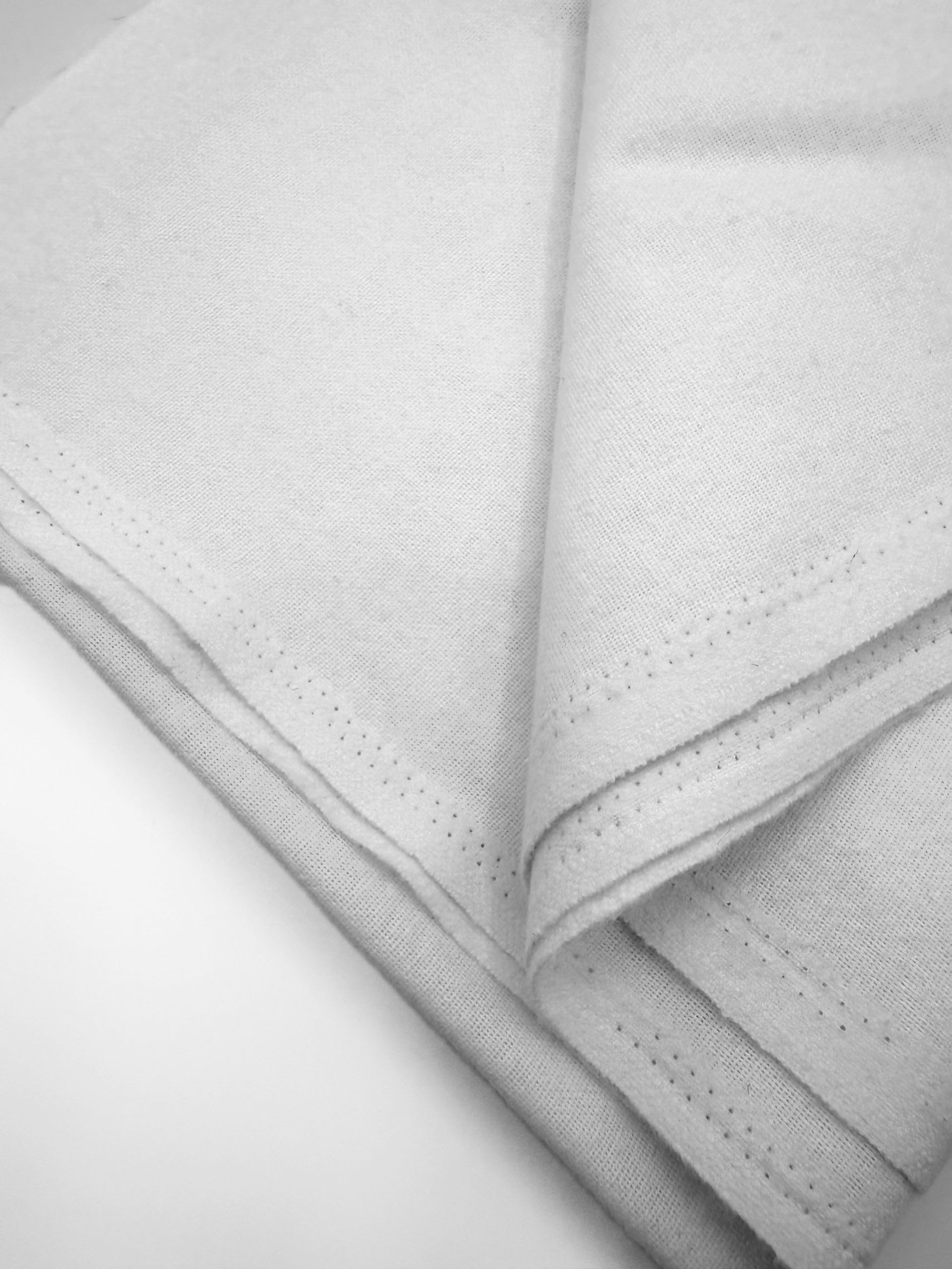 EOVEA - 100% Cotton Flannel Fabric by The Yard – Soft Brushed Flannel for Sewing, Quilting, PJ, Blankets & Crafts – Warm Breathable Cotton Fabric – 42 Inch Wide (White,1 Yard) - 4