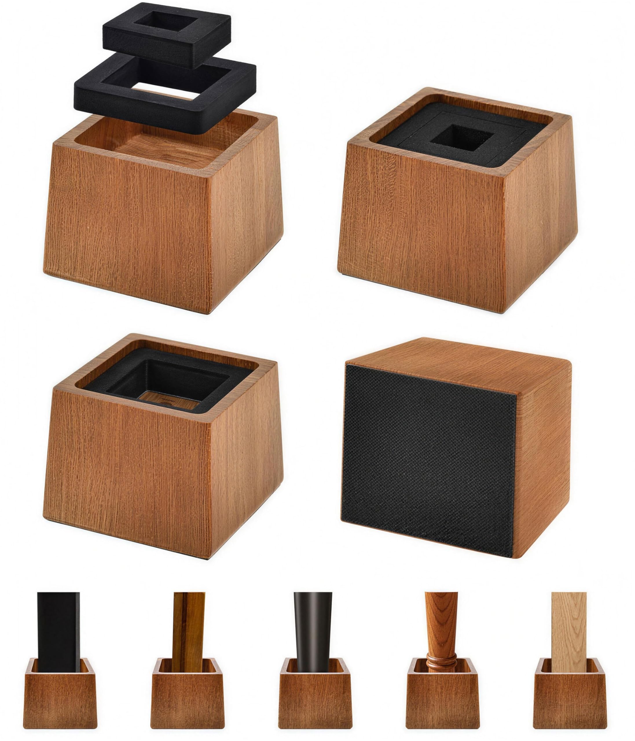 Photo 1 of OYMVEKIK Wooden Bed Risers 4 Inch Heavy Duty