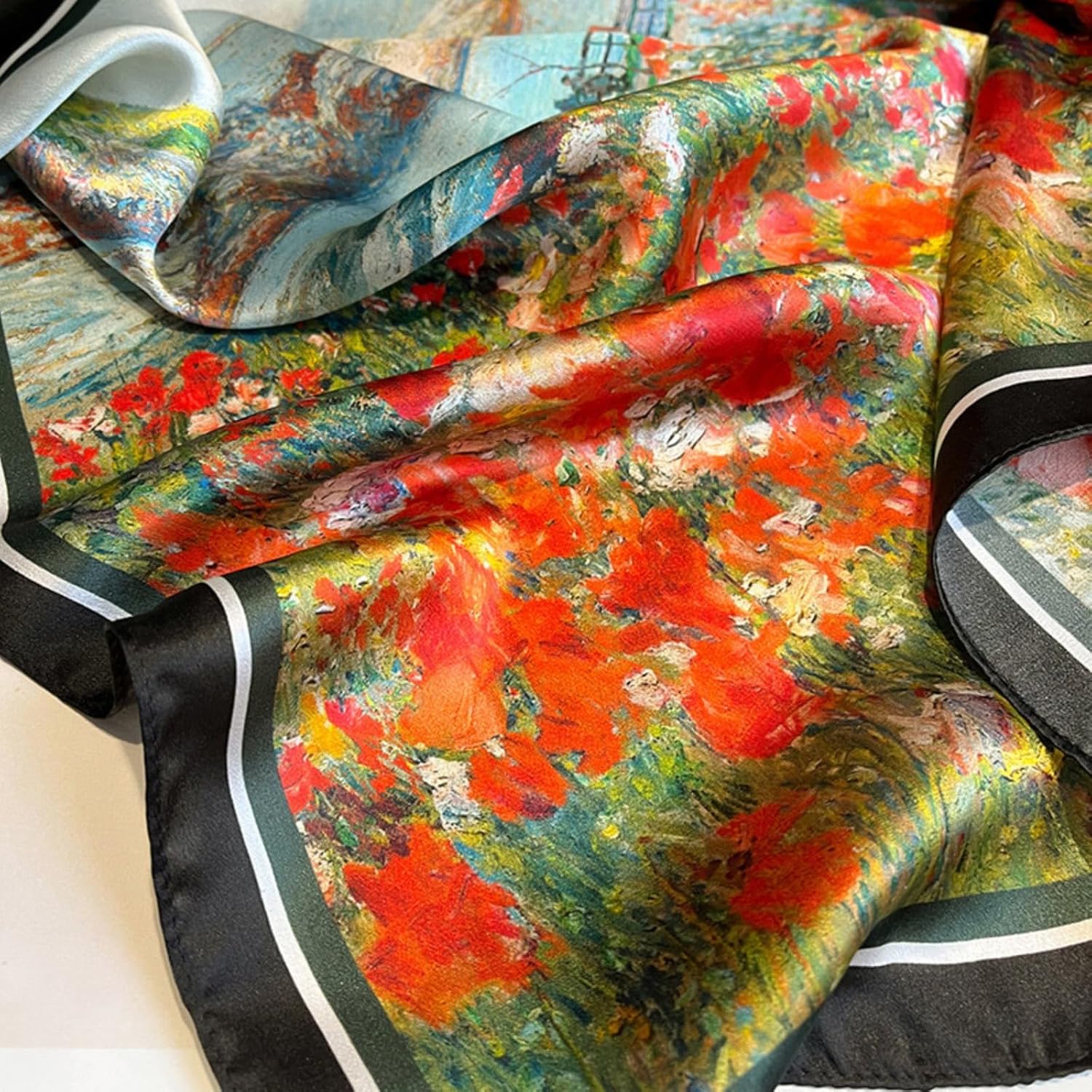 PoeticEHome 100% Mulberry Silk Neck Scarf 21"x21" Small Square Scarfs for Women Gift Packed - Image 4