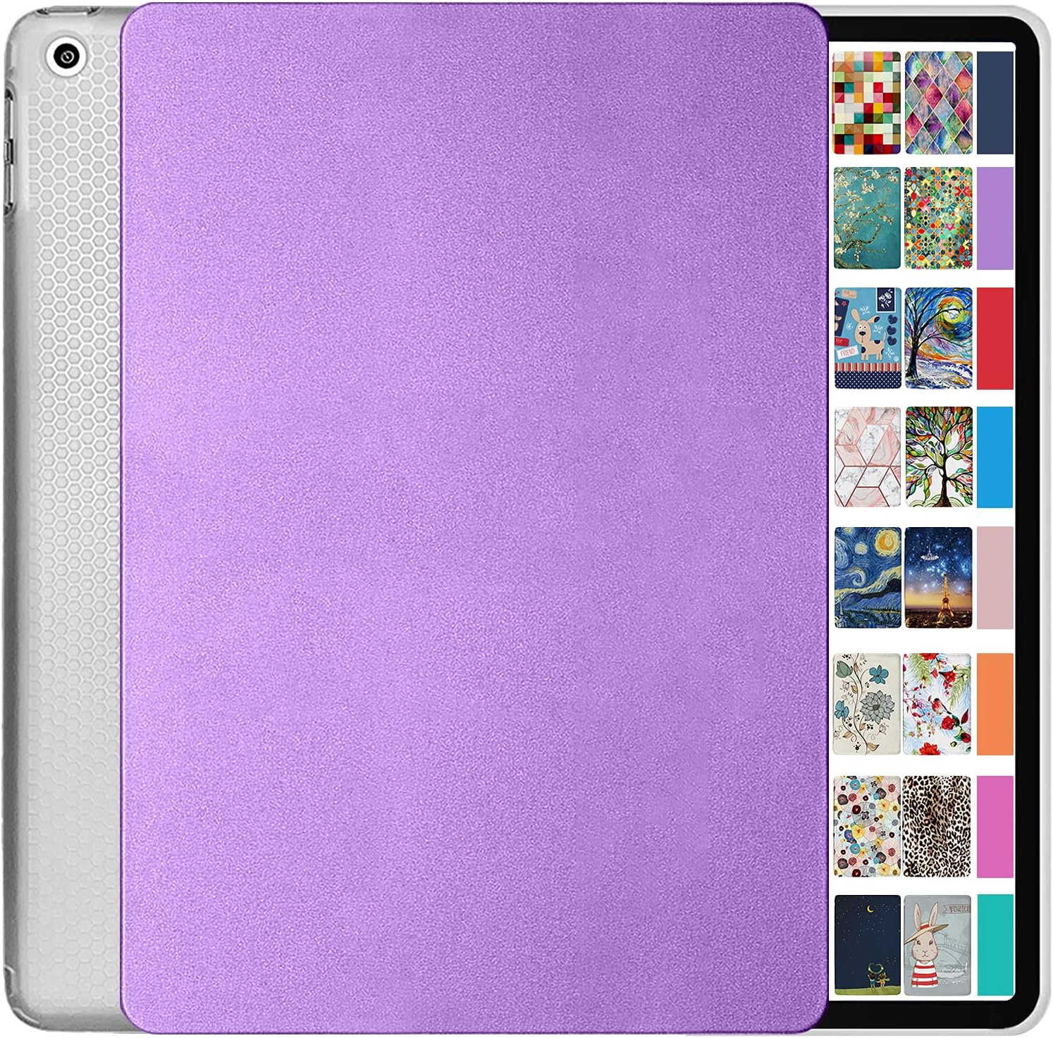 DuraSafe Cases for iPad 9.7 Air 1st 2ndiPad 5th 6th [iPad 6 5 Air 2 1 Gen] A1893 A1954 A1822 A1566 A1823 UltraSlim Lightweight Shock Absorbant Flexible TPU Protective Clear Case - Purple