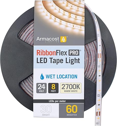 Miniatura 8 de Armacost Lighting RibbonFlex Pro Blanco cálido (2700 K), 60 LEDsM, 5 M, 24 V Cinta de luz para exteriores 135430