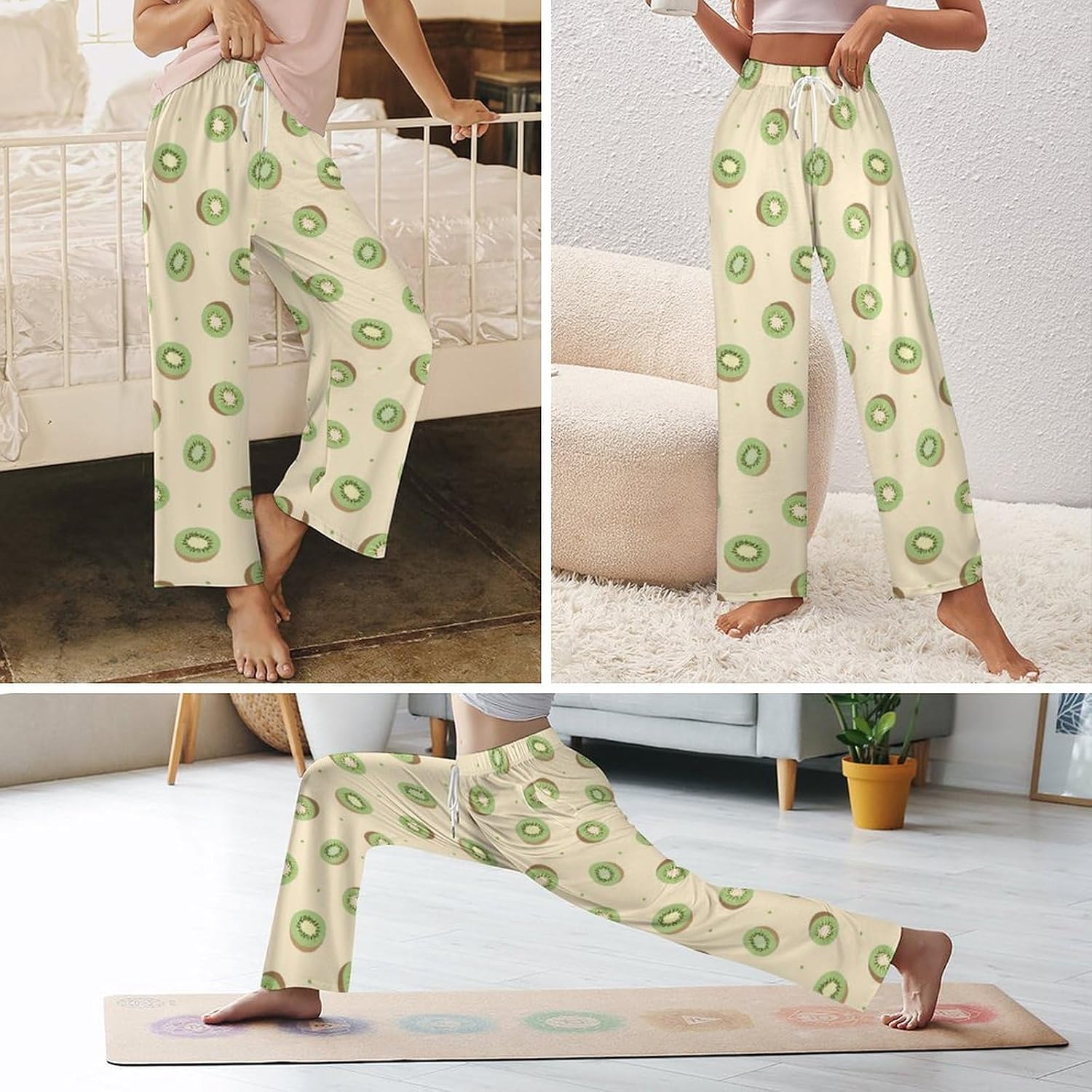 Women Lounge Pants Comfy Pajama Bottom Drawstring Sleepwear Long Pajamas Pants