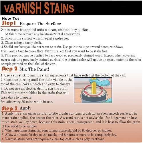 Miniatura 7 de Diamond Brite Paint 70100 - Tinte de barniz de nogal oscuro de 1 cuarto de galón