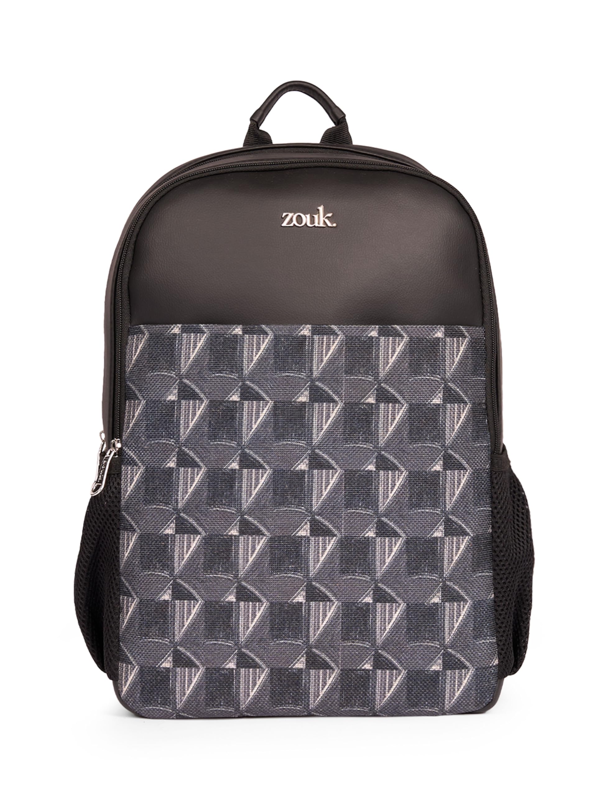 Men’s Laptop Backpack for Office & Travel (Fits 15.6 Inch) | Vegan Leather Dual Compartments, Padded Laptop Sleeve, Waterproof Lining, Trolley Sleeve & Multiple Storage Pockets |-image-9