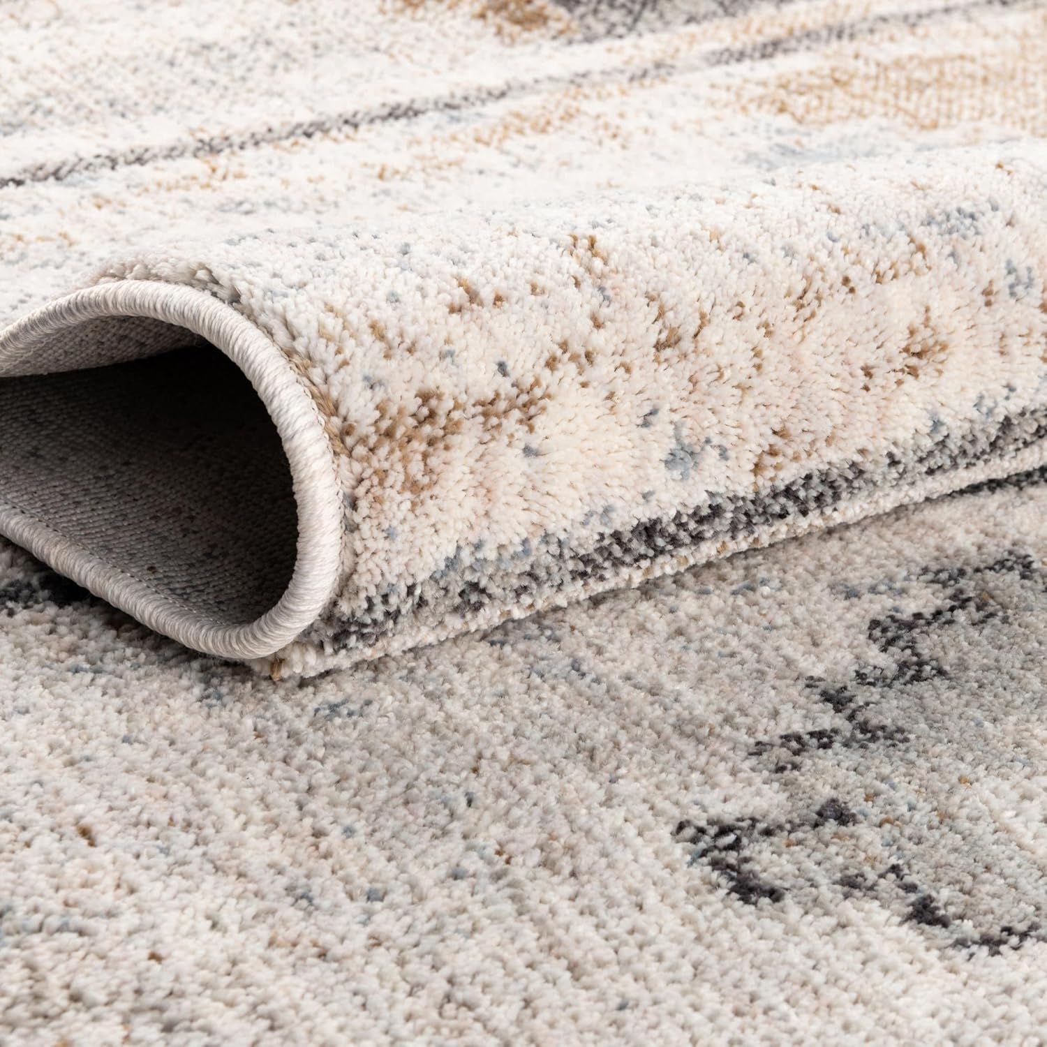 Unique Loom Eco Southwestern Collection Area Rug - Ely (Round 7' 0" x 7' 0", Ivory/Black)