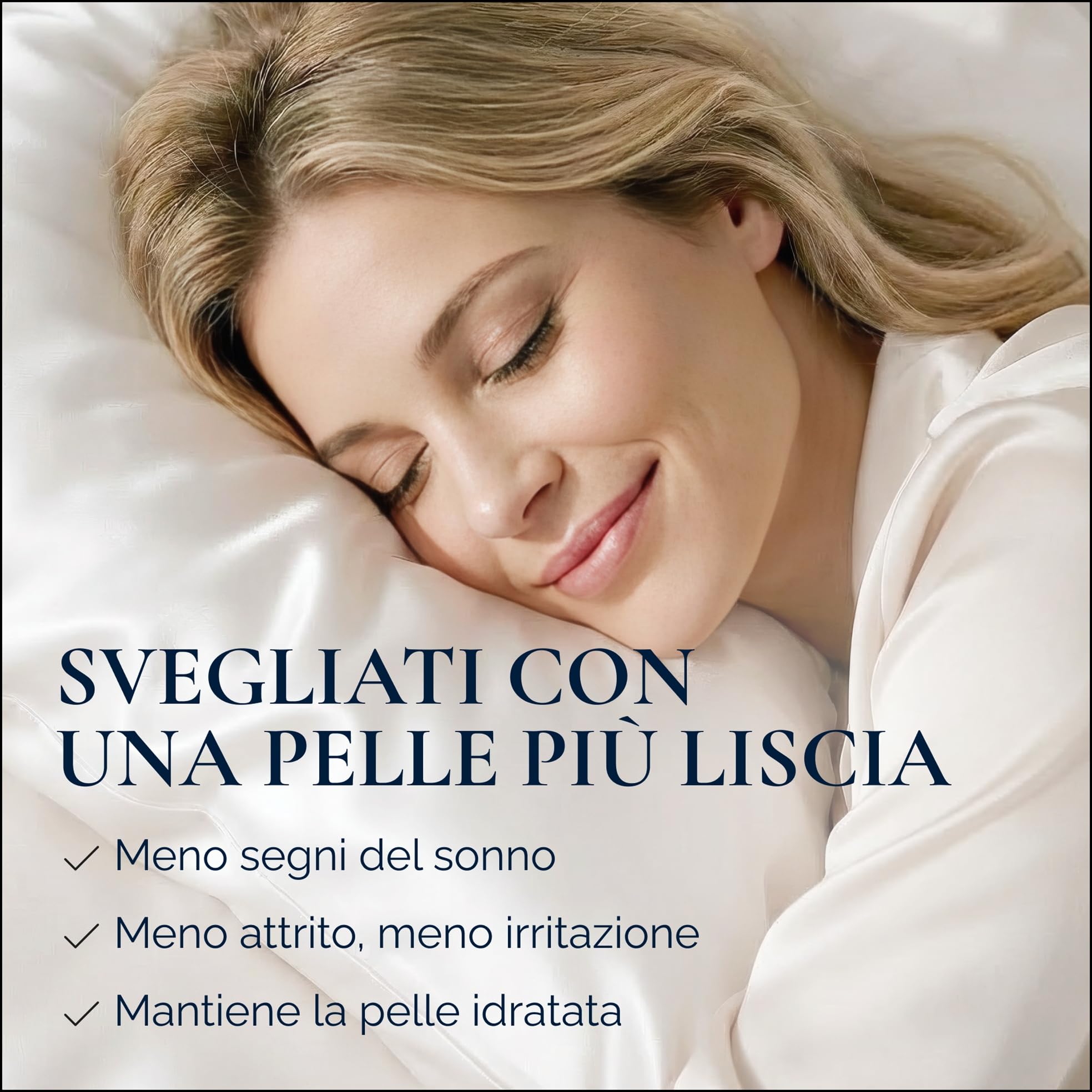 Federa in Seta 100% Bio 50x75 cm - 22 Momme Seta di Gelso, Grado 6A, Certificata Oeko-Tex in Germania - Lusso per i Capelli e la Pelle, 1 Pezzo (Blu Nuvola)