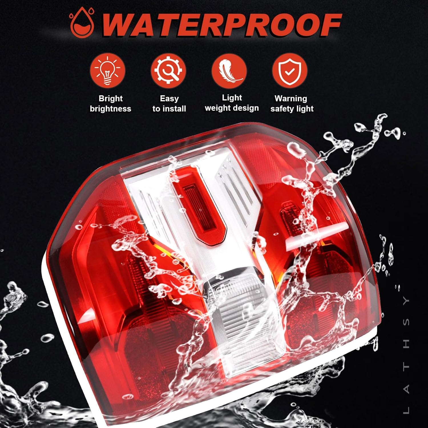 Tail Light Assembly Compatible With 2022-2024 Ford Maverick XL XLT Right Passenger Side Replace NZ6Z-13404-C Halogen