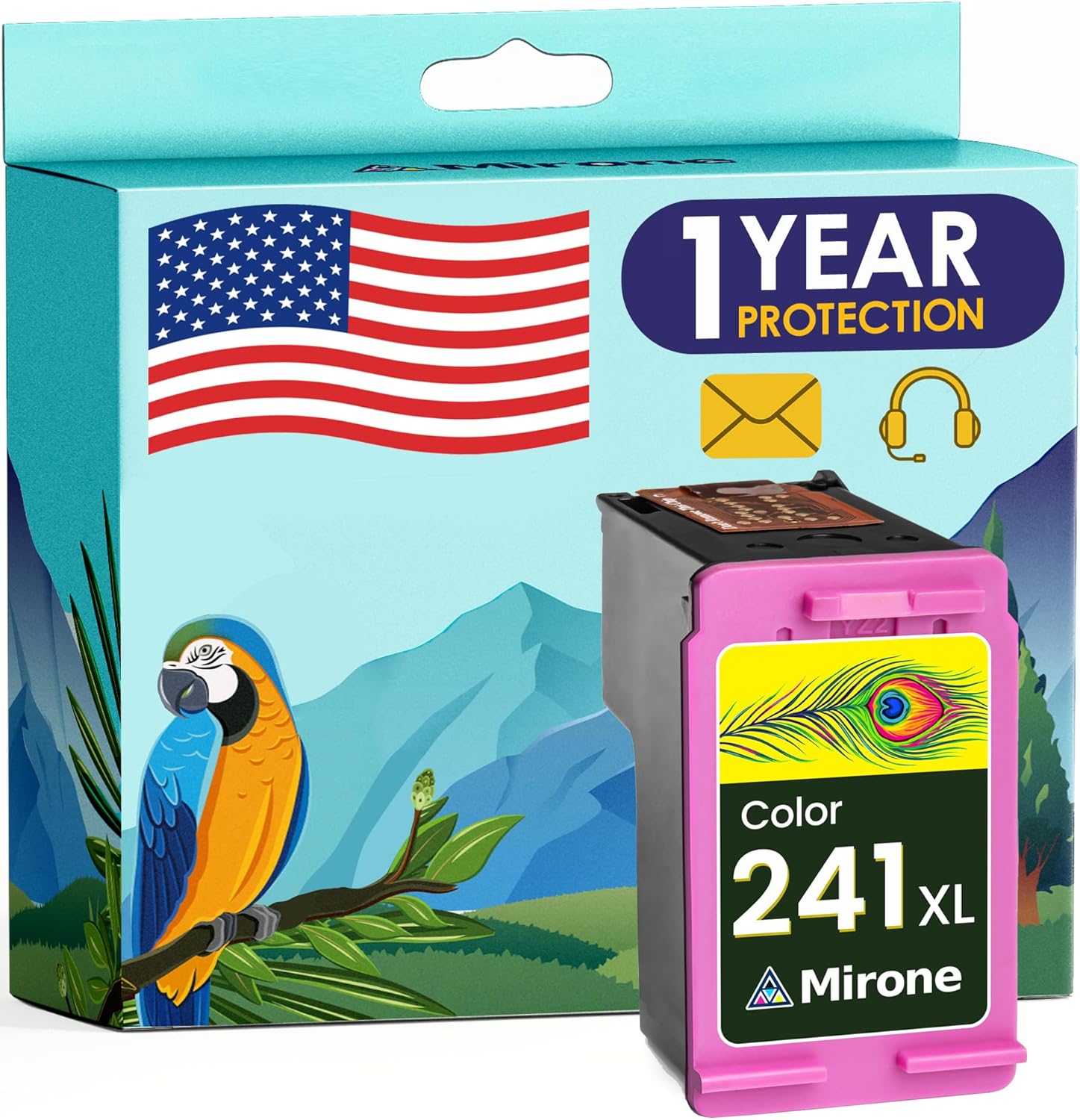 Mirone Remanufactured Ink Cartridge Replacement for Canon 241xl Combo Pack for Cannon 241 Printer Ink Cartridge for Canon MG3600 Cartridges Black Pixma MG3620 PG 1c