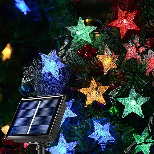Miniatura 8 de Cadena de luces solares para exteriores, tira de luces solares de 30 pies, 50 LED, 8 modos, impermeable, para decoración de jardín, patio, paisaje,
