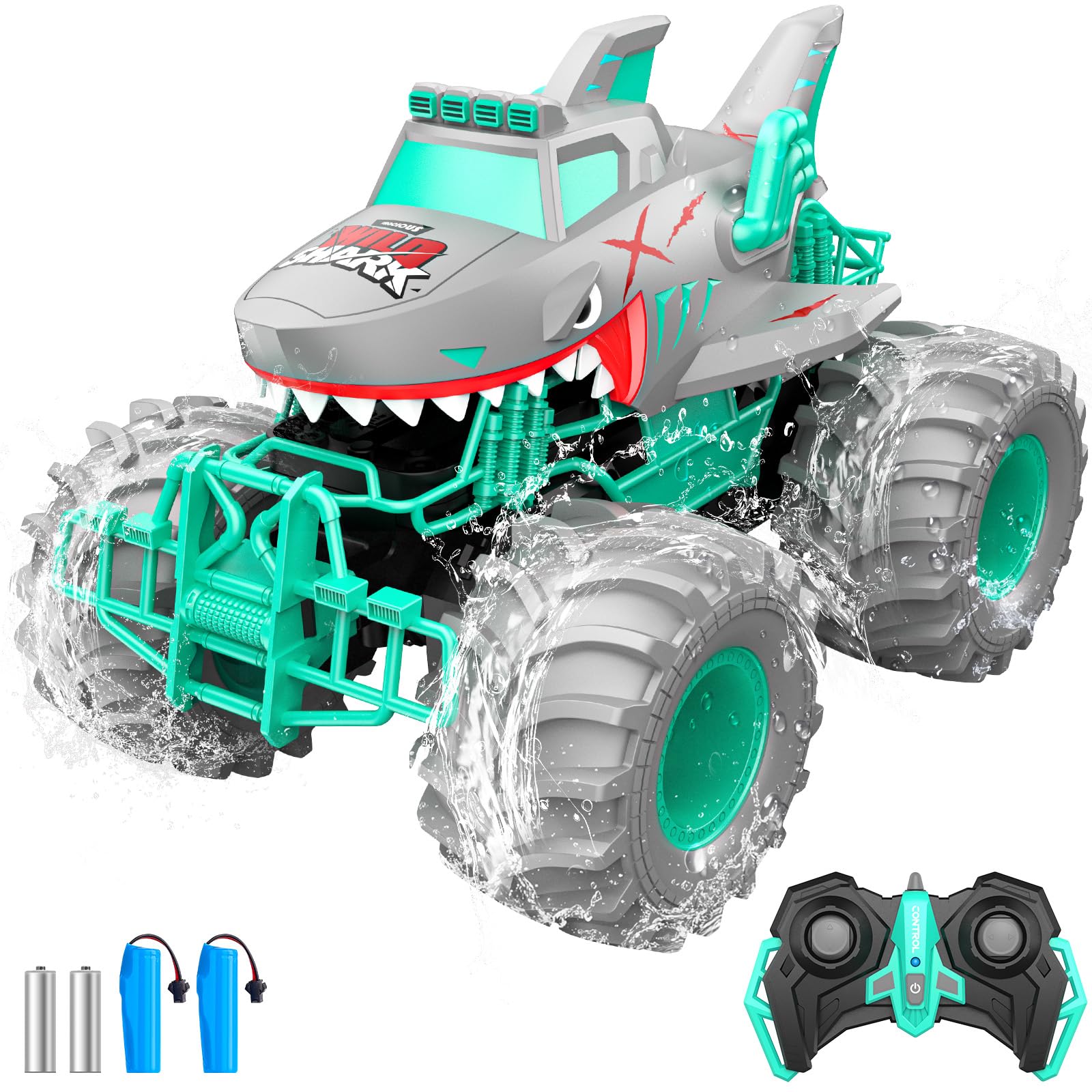 Waterproof Shark Remote Control Car 1 16 Amphibious RC Cars 4WD All Terrain Off Road Monster Trucks Toys