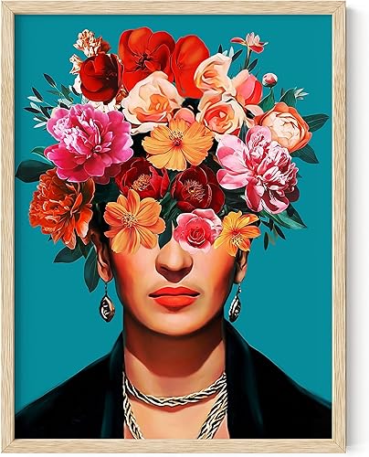 HAUS AND HUES Frida Kahlo - Arte de pared y póster feminista, póster de Frida Kahlo, arte chicano, latino, chicana, obra de arte mexicana para