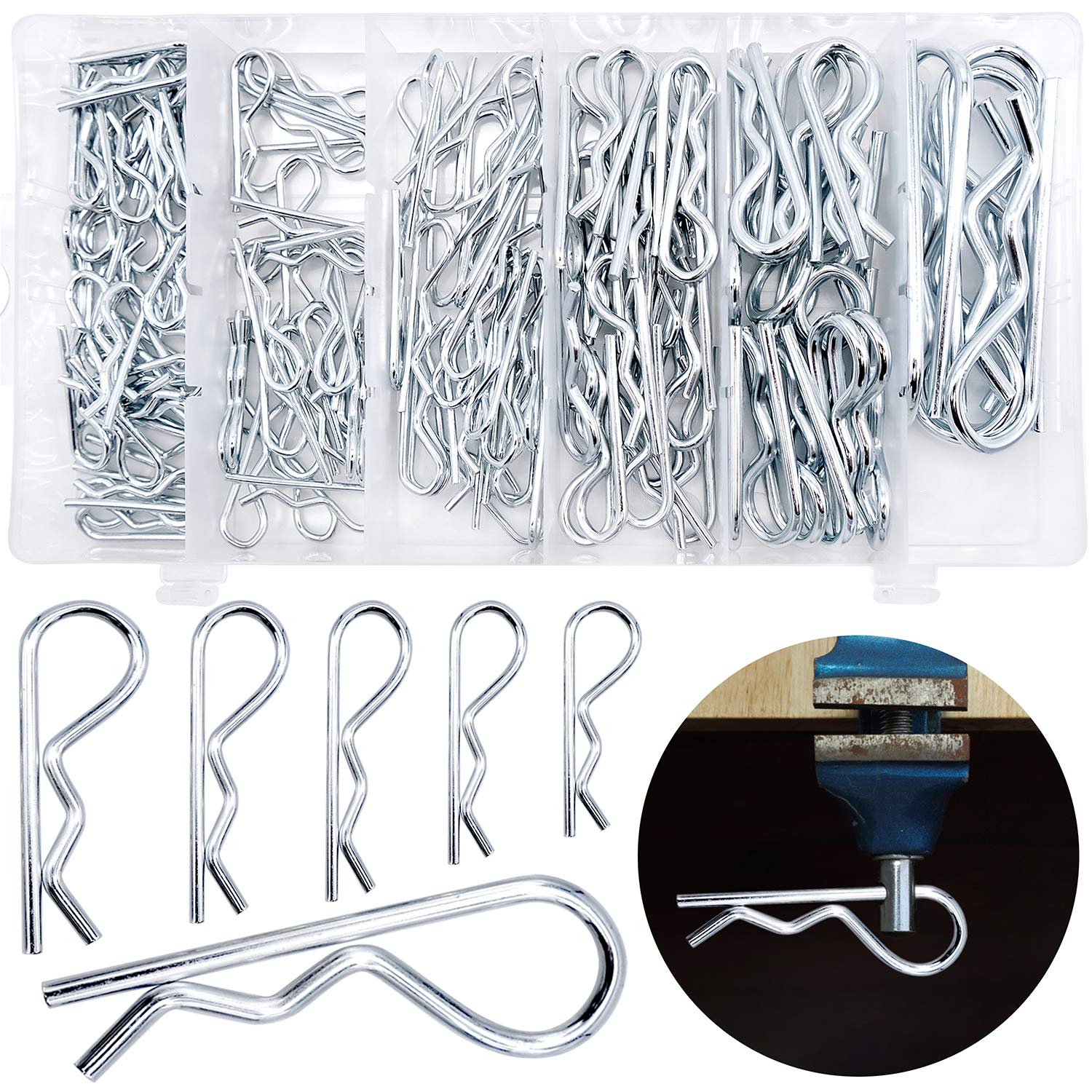 150 Pièces Goupilles Fendues Type R - Métal Haute Qualité - Pour Voitures RC 1:10 Et Modélisme
