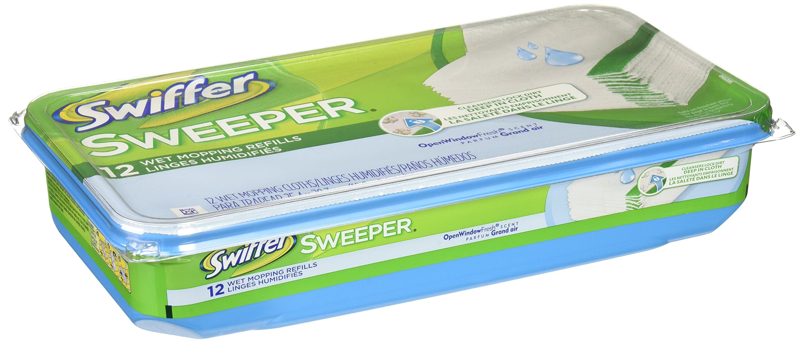 Swiffer Products - Swiffer - Wet Refill System, Cloth, 12/Box - Sold As 1 Box - Premoistened cloths for 10" Swiffer Sweeper. - Safe for use on linoleum, vinyl, ceramic and finished wood floors. -