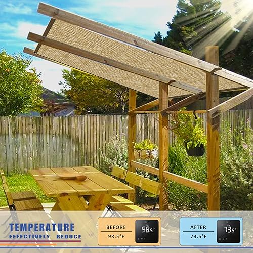 Miniatura 2 de Paño de sombra  para plantas de jardín al aire libre, 3 x 6 pies, 95% tela de sombra de trigo para pérgolapiscina, toldo de privacidad para patio