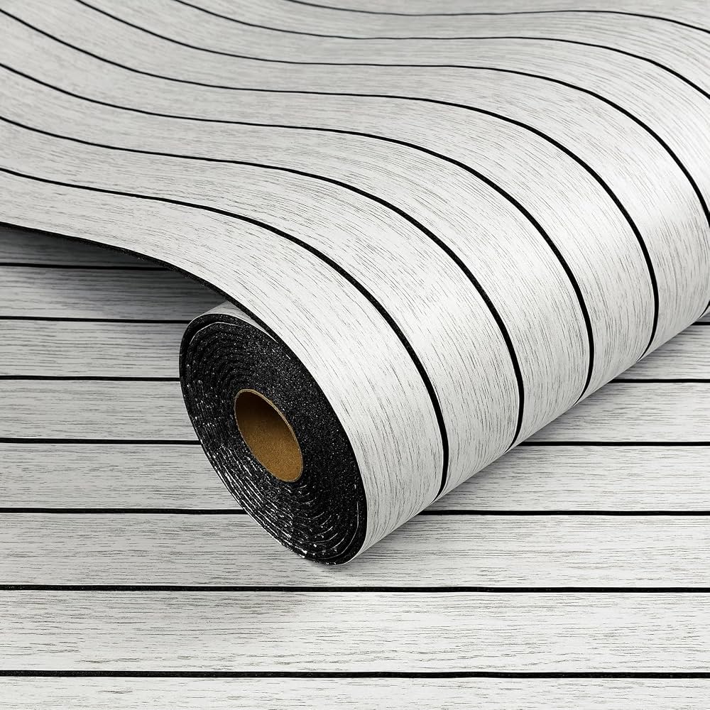 GDWD Carta da parati autoadesiva effetto legno, pannelli in legno effetto 3D, 45 cm x 10