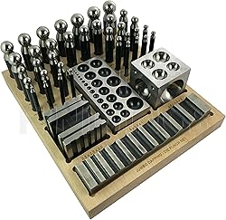 Jewellers Tools 40 pc Jumbo Dapping Block and Punch Set w…