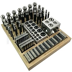 Jewellers Tools 40 pc Jumbo Dapping Block and Punch Set w…