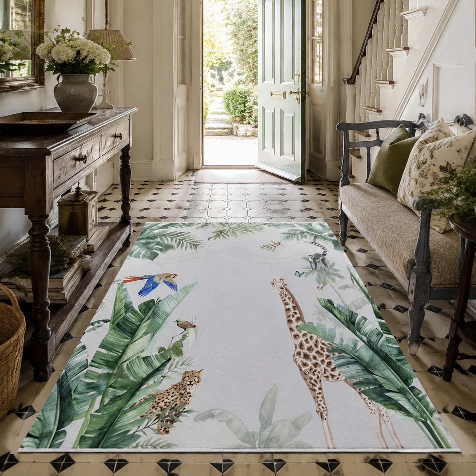 Tappeti, Square 200 x 200 cm, Verde moderno Blu Rosso Marrone Grigio, Tappeto Salotto Lavabile, Carpet Camera da letto Soggiorno Decorazioni Casa,
