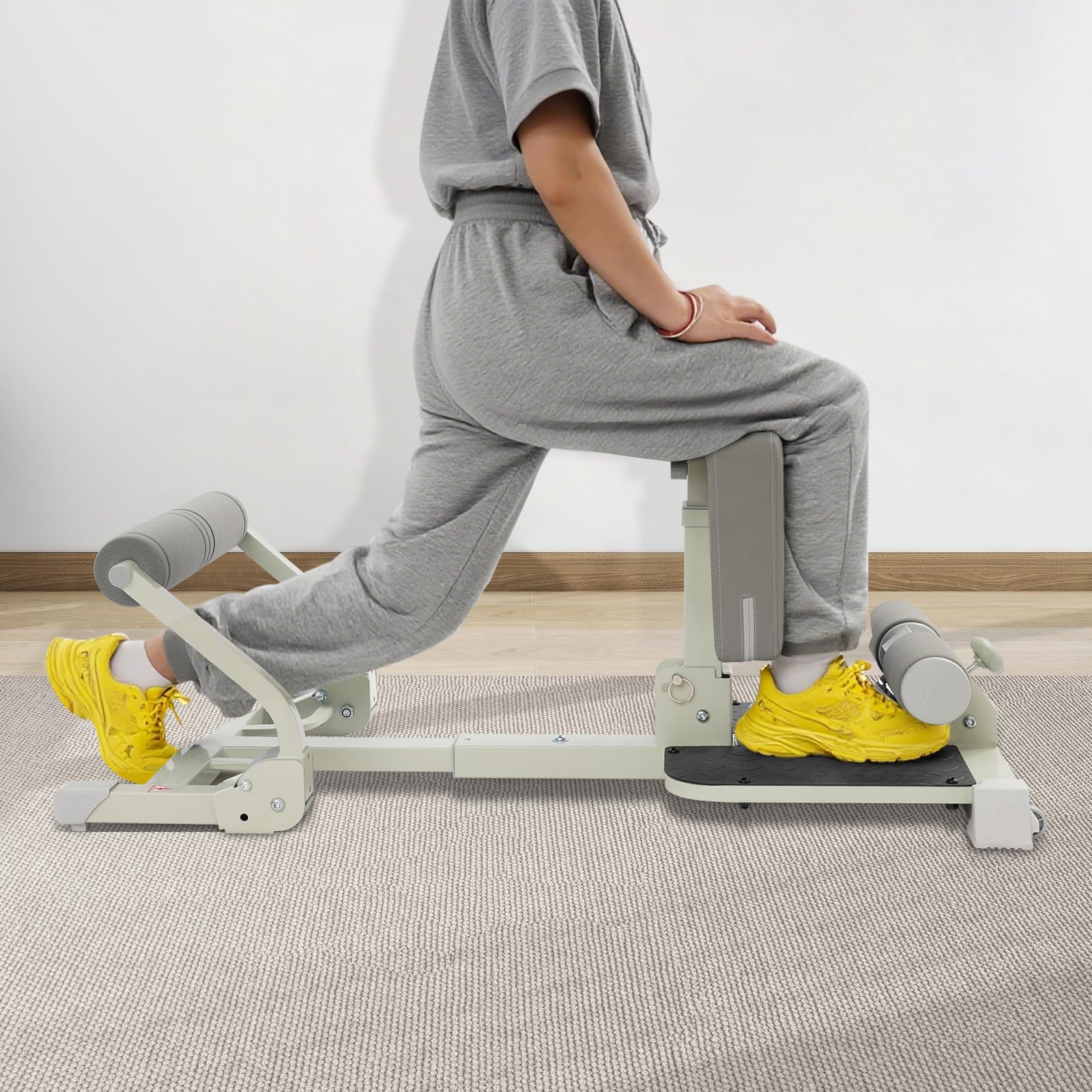 Sissy Squat Kniebeugentrainer,3 in 1 Trainer Verstellbar bis 120 kg,klappbare Bauch-Gesäß-Trainer,Multifunktionale Beintrainer für Zuhause Fitnessstudio
