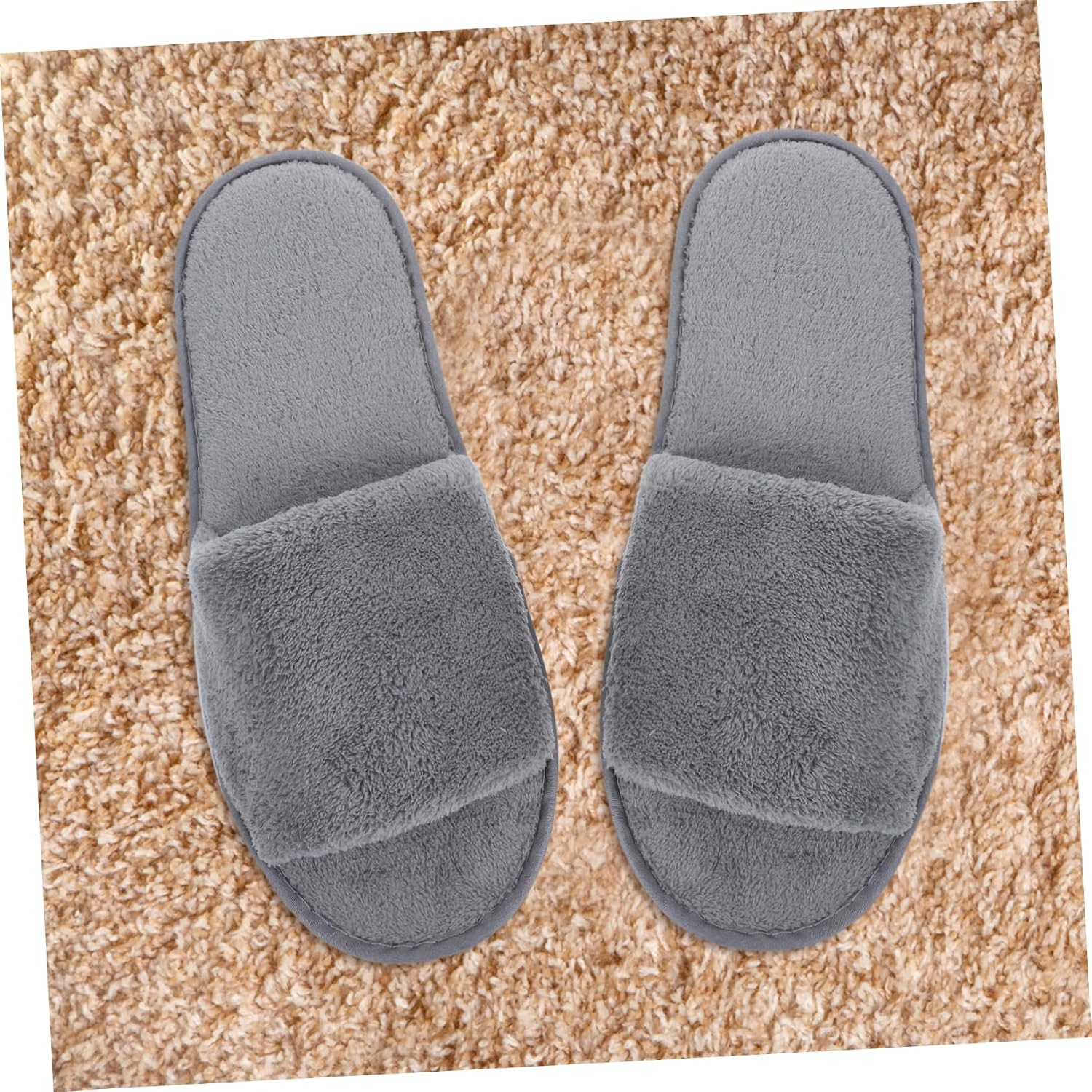 FOMIYES Non- Closed Toe Disposable Slippers for Hotel Guests Comfortable Spa Footwear for Women and Men Fleece Indoor Slippers for Travel and Home Use Stylish and Design