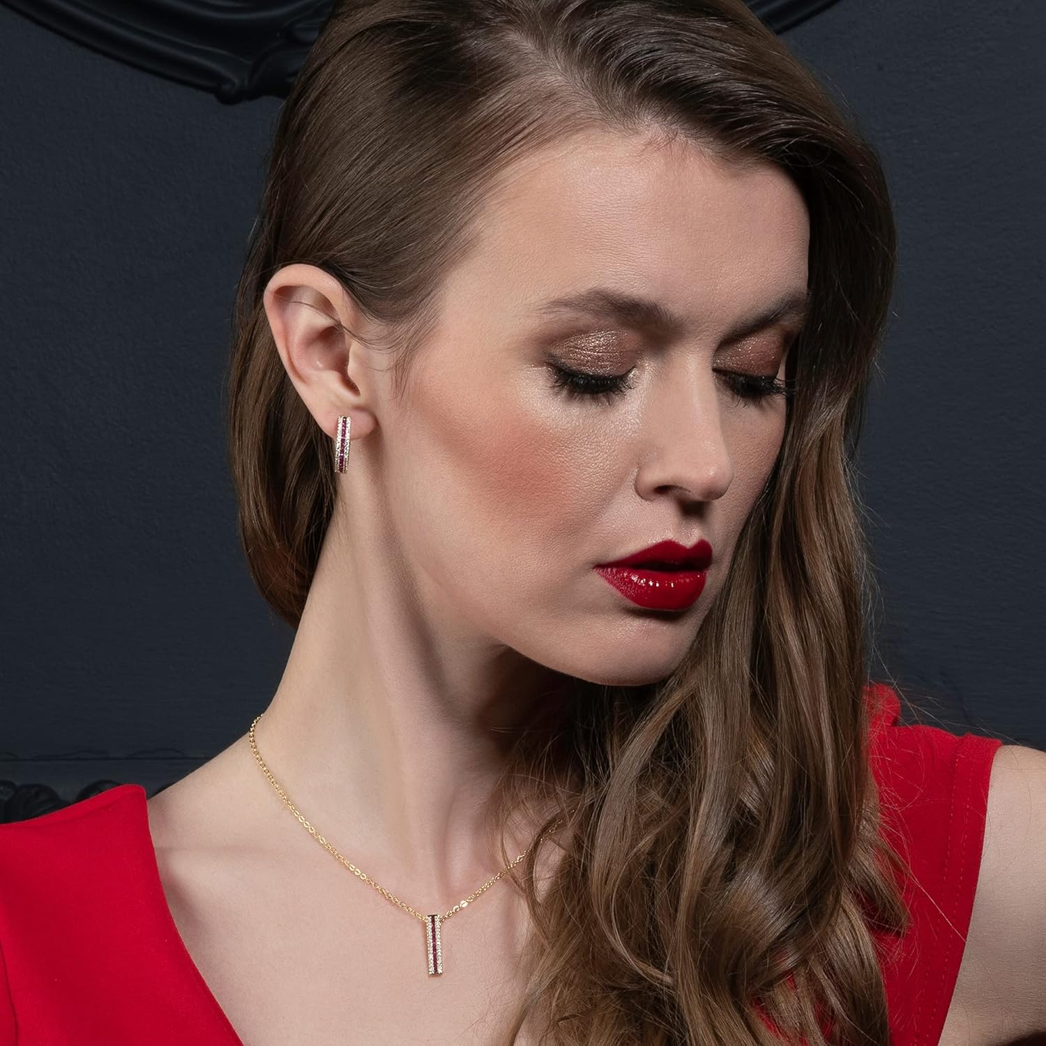 Namana Hoop Earrings with Colored Stones, Silver or Gold Hoops, Colorful Women's Jewelry Gifts